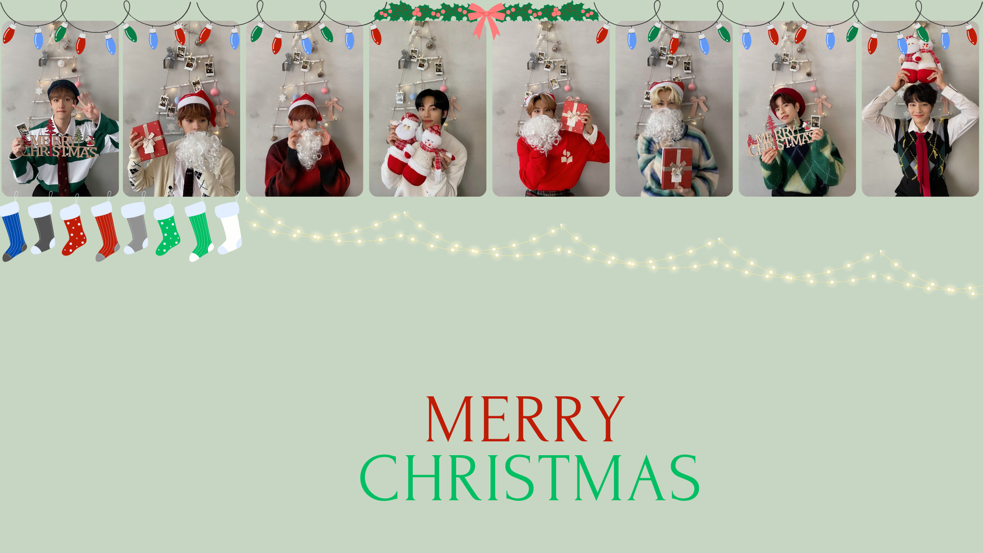 Stray Kids Holiday Vibes Wallpaper