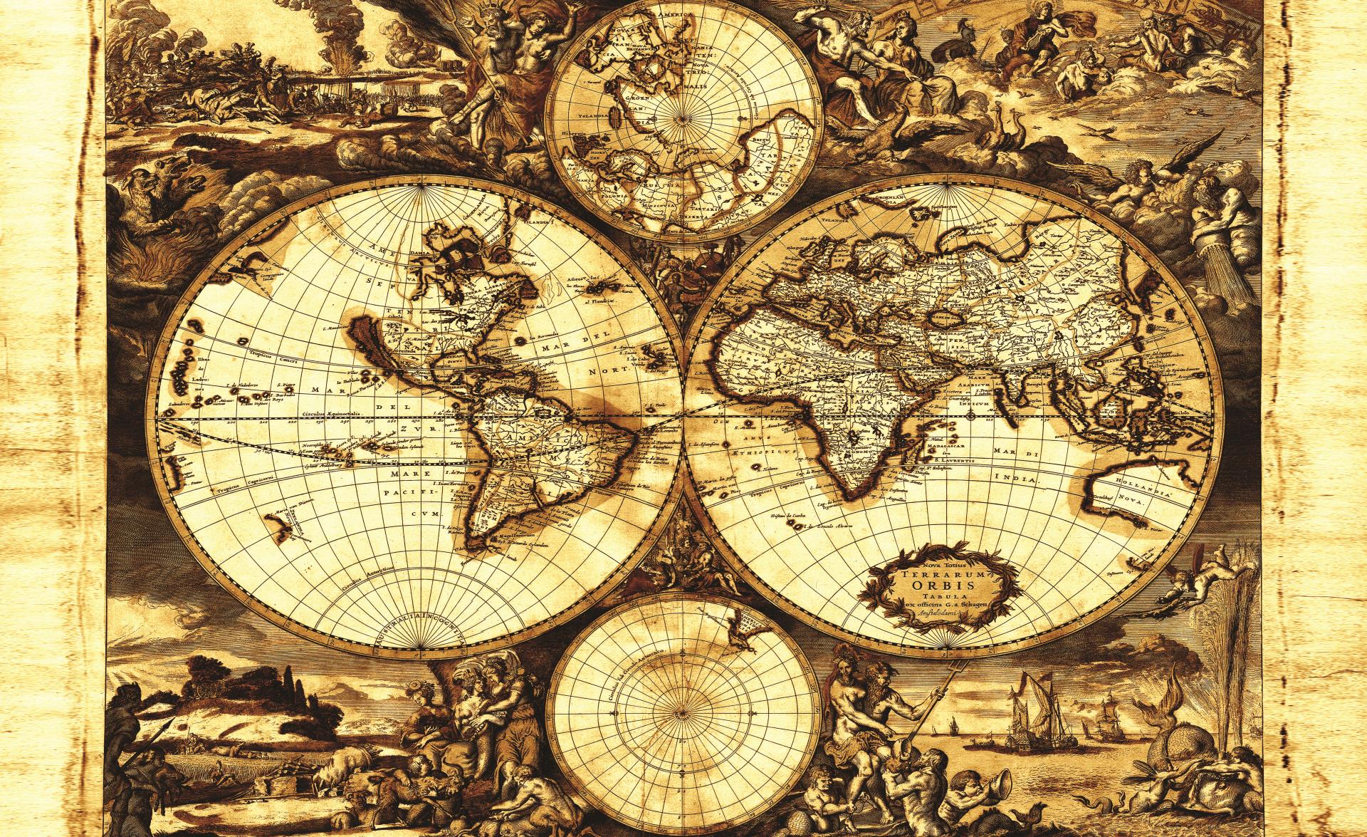 Vintage World Map PHOTO WALLPAPER WALL MURAL PICTURE 571VE eBay