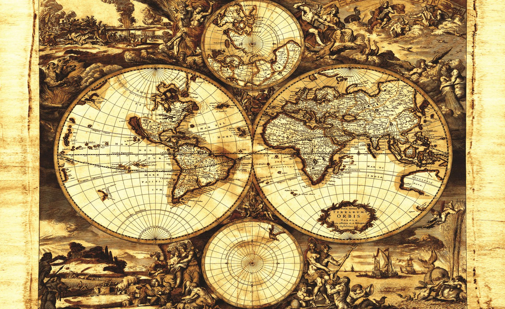 50+ Old World Map Wallpaper Murals on WallpaperSafari