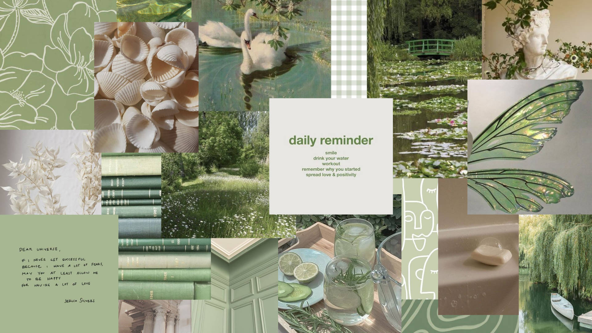 Pastel Green Aesthetic Laptop Wallpaper