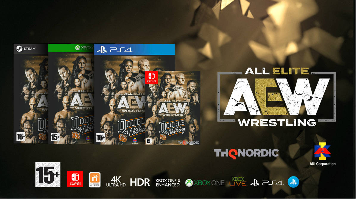 Aew Double Or Nothing Video Game Promotion Cover By Desuroku On