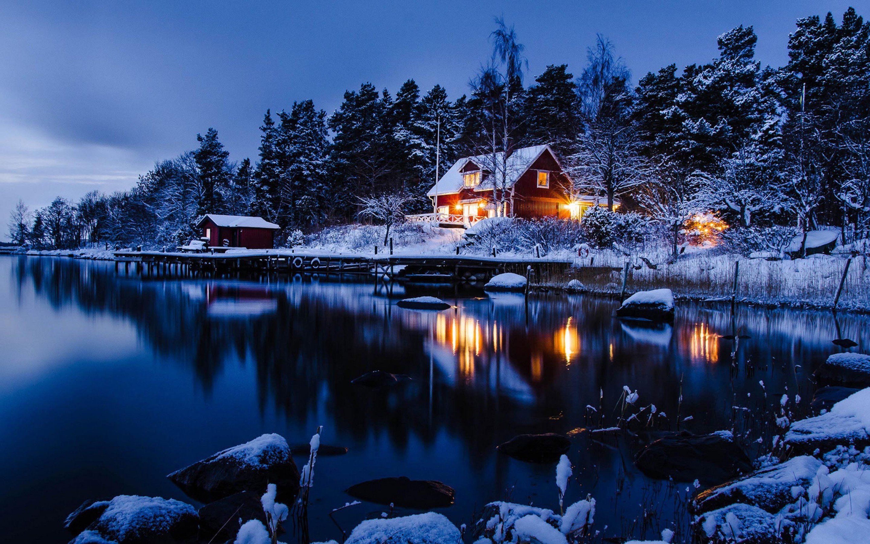 Sweden Nature Wallpaper Winter Scenery