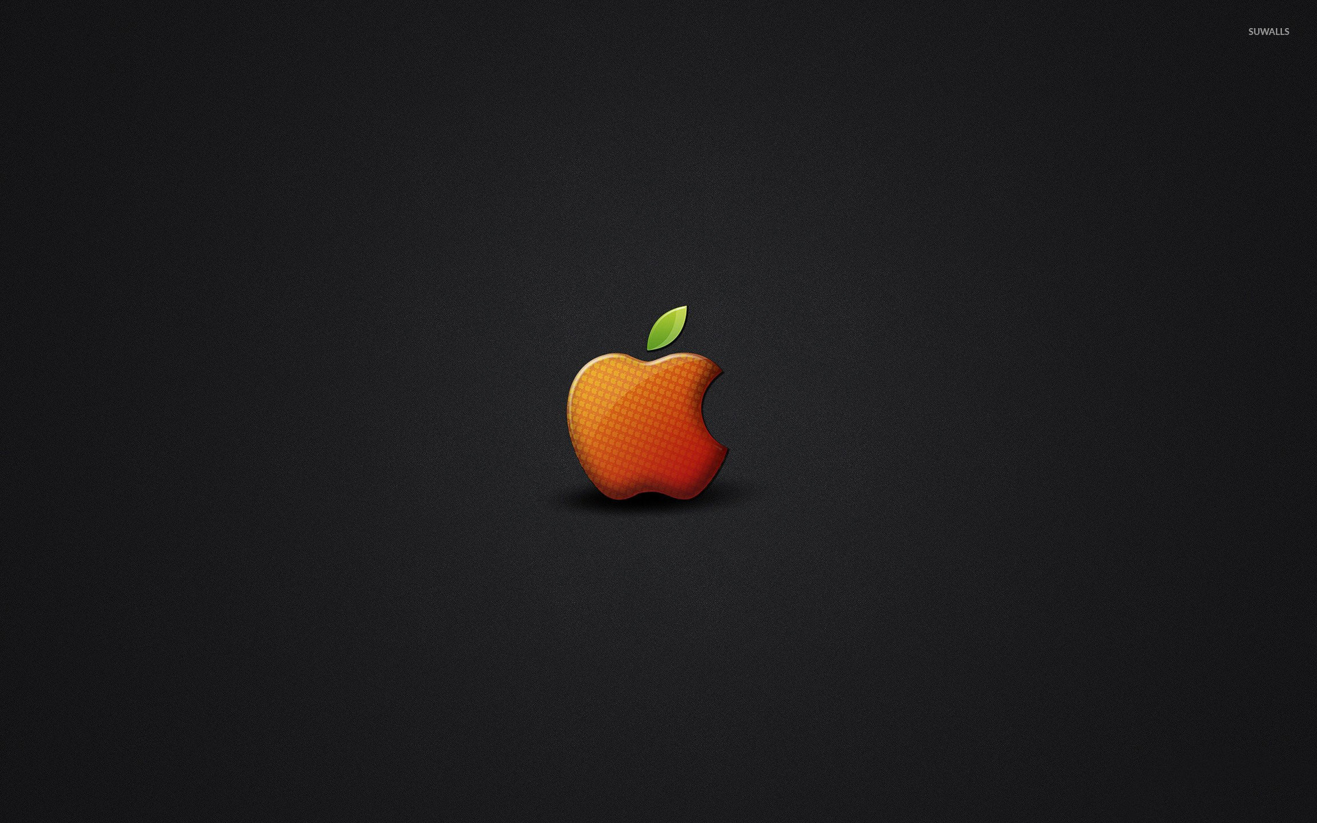 Orange Apple Logo Wallpaper Puter