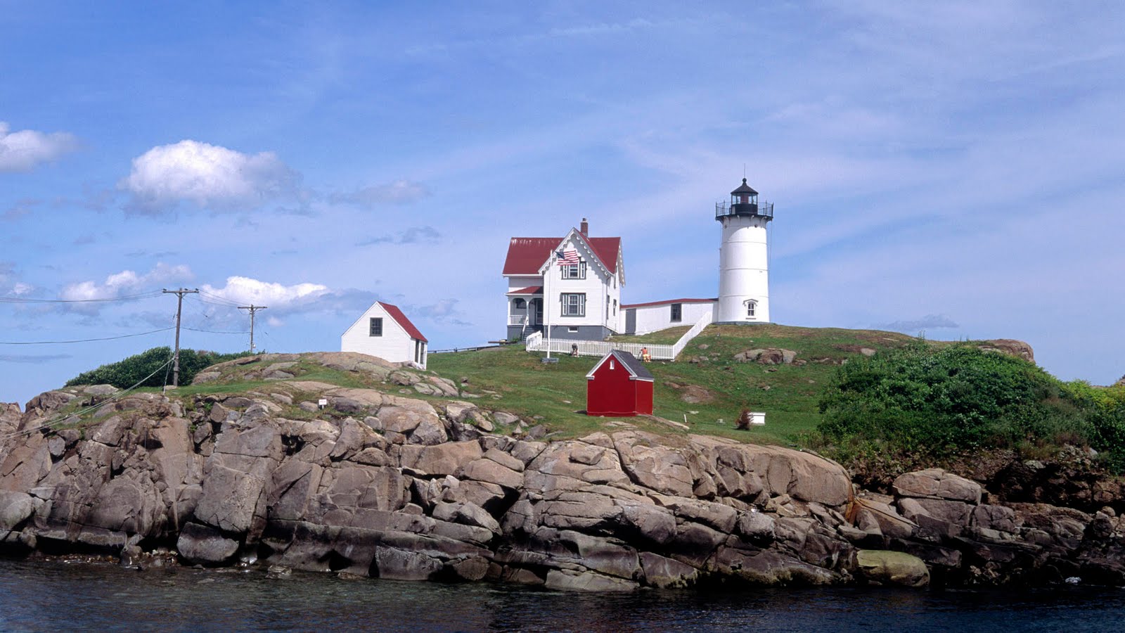 Nubble Lighthouse Neddick Point York Beach Maine Usa National
