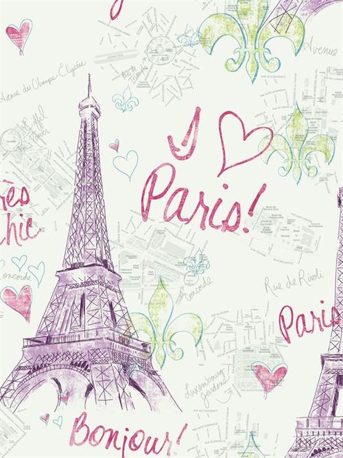 Paris Themed Wallpaper Tween Pw3911 York