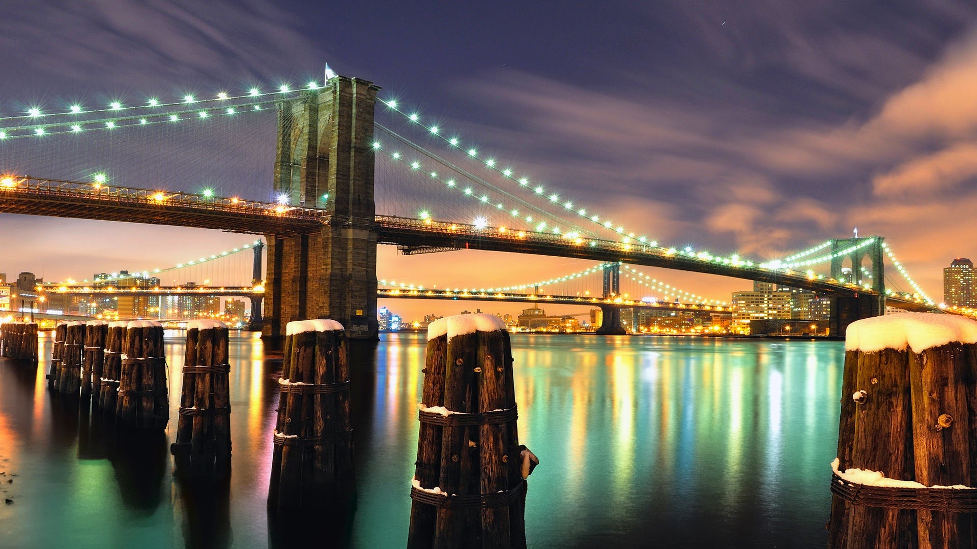 Brooklyn Bridge New York City Full HD Desktop Wallpaper 1080p