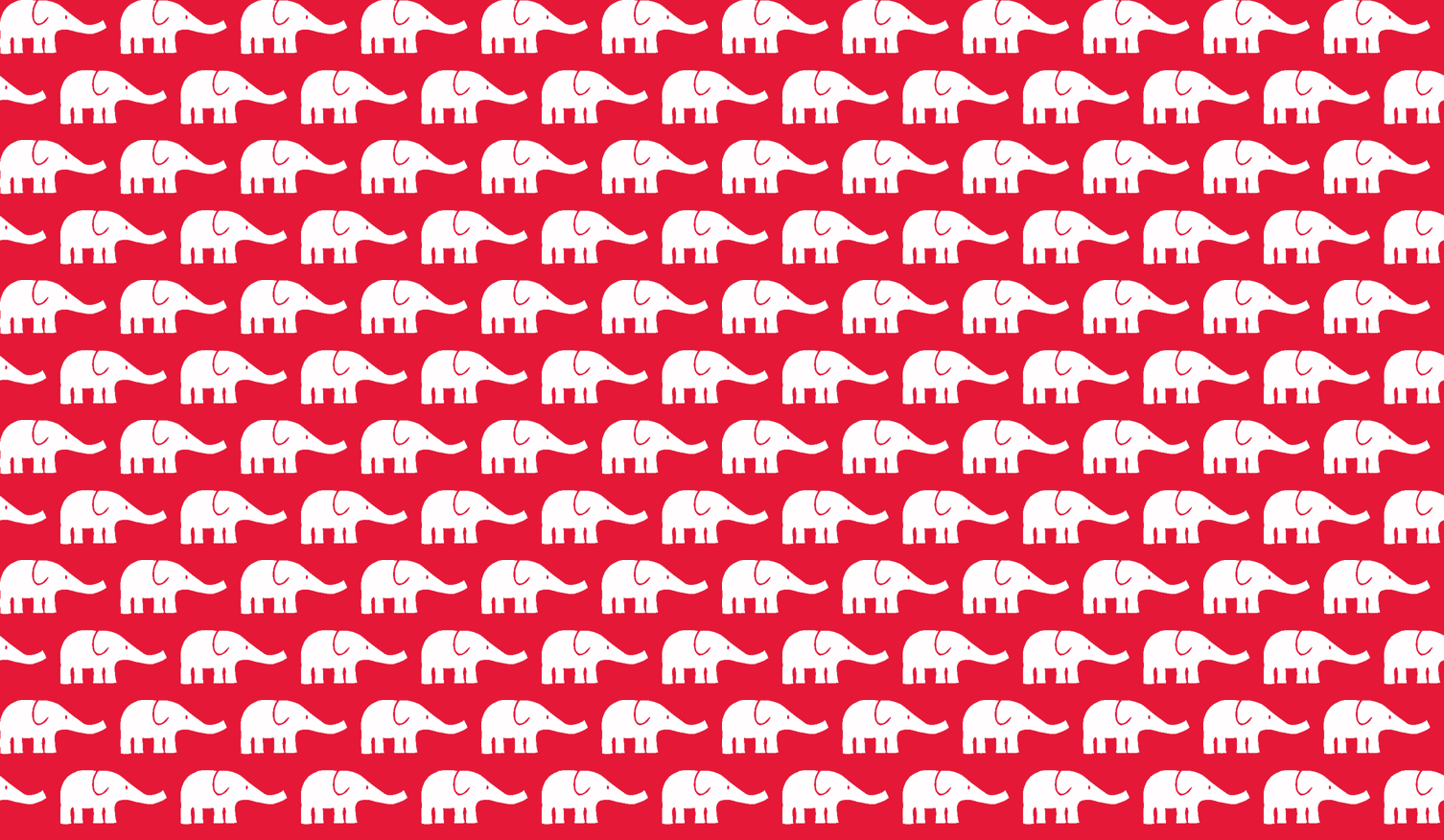 Elephant Print Wallpaper Small Elephants In Red
