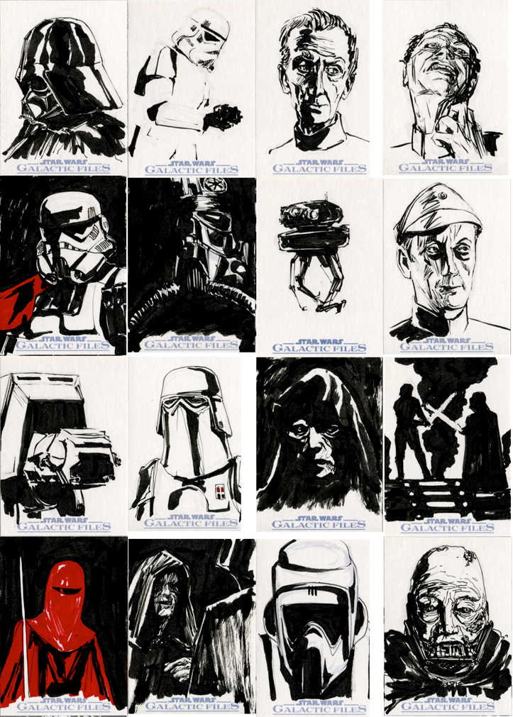 Star Wars Sketch Cards   Galactic Empire by clayrodery on