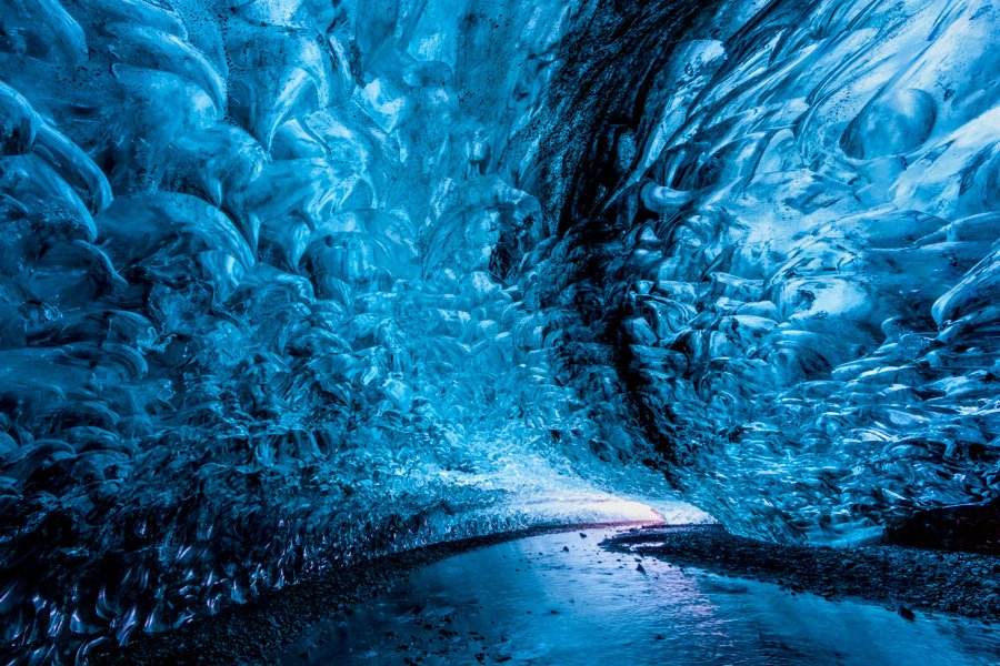 Blue Ice Cave Wallpaper Imgkid The Image Kid