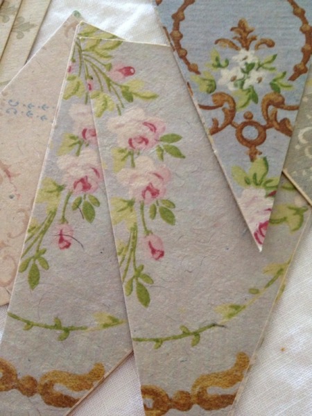 Unique Vintage Wallpaper Inspired Shabby Chic Pennants Set Crafts