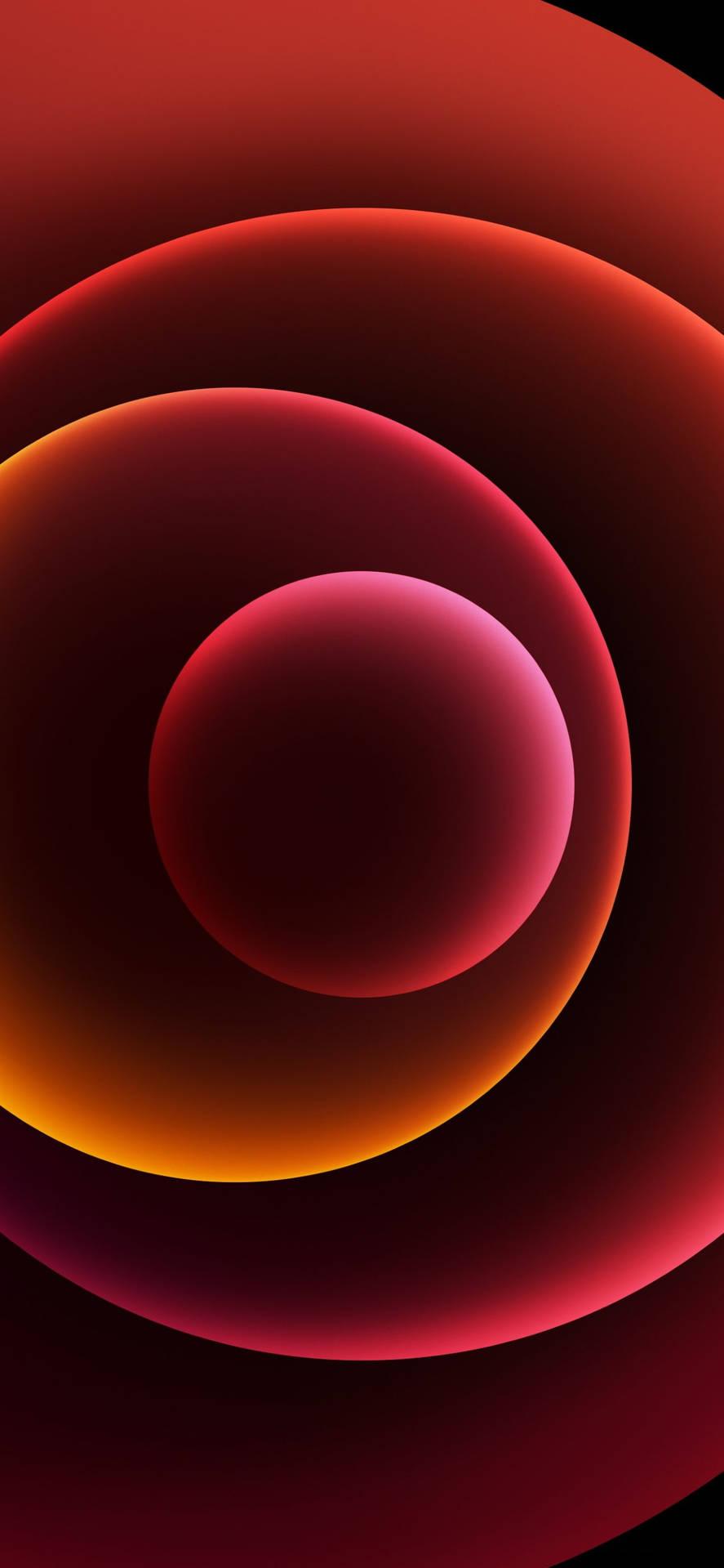 iPhone Red Abstract Circles Wallpaper
