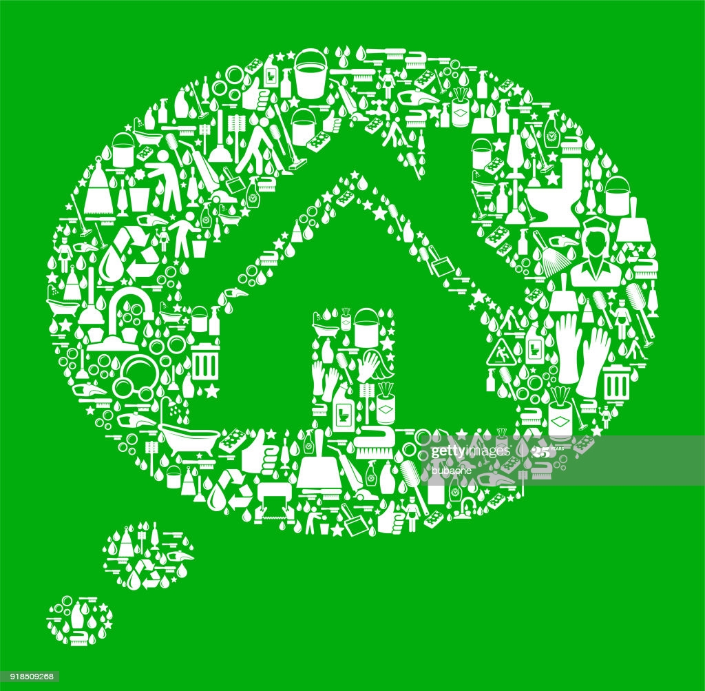 Real Estate Talk Cleaning Green Background Pattern High Res Vector