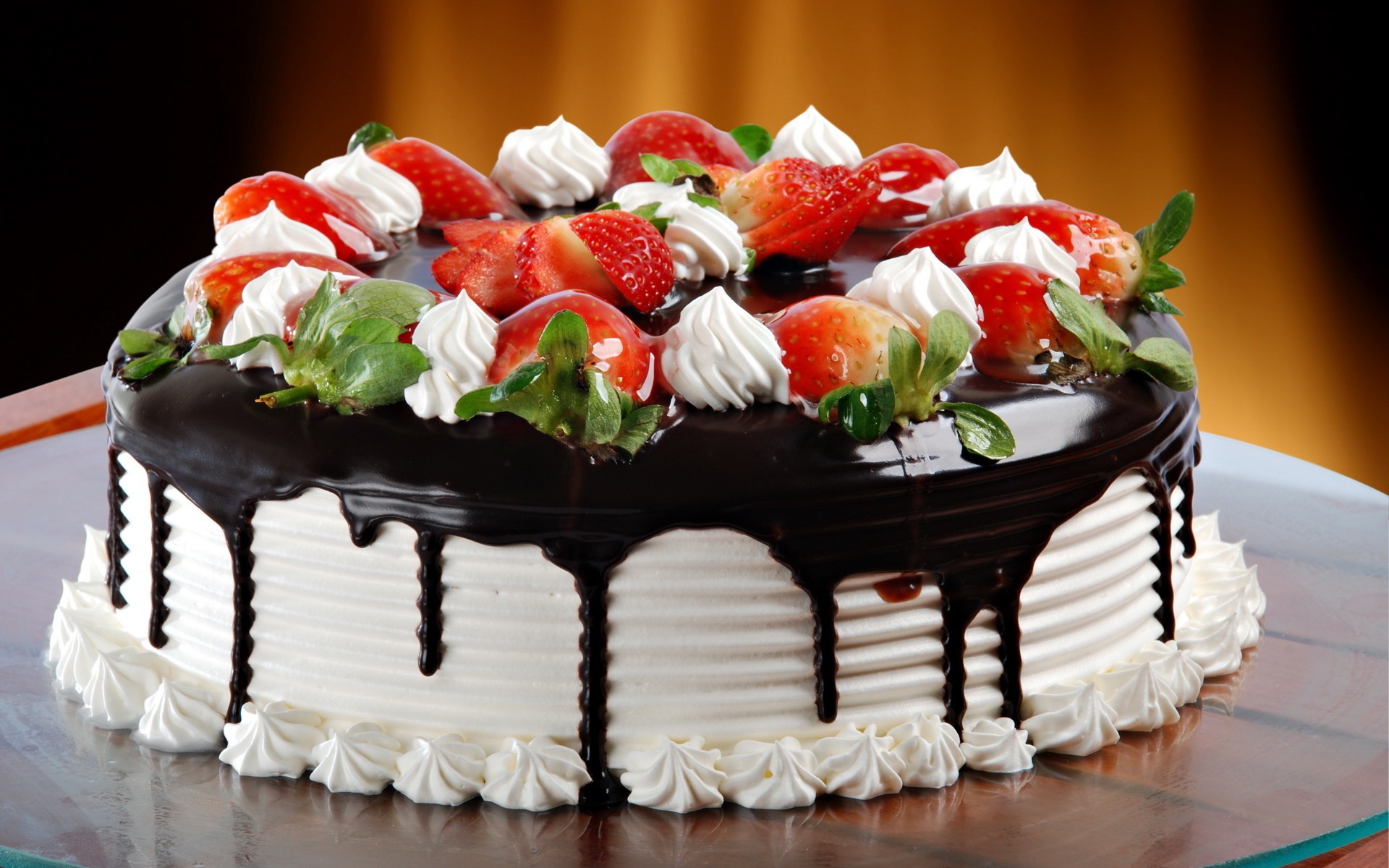 Wallpaper Chocolate Cream Cake HD Picture Image