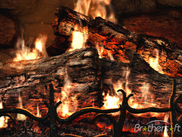 Fireplace 3d Screensaver