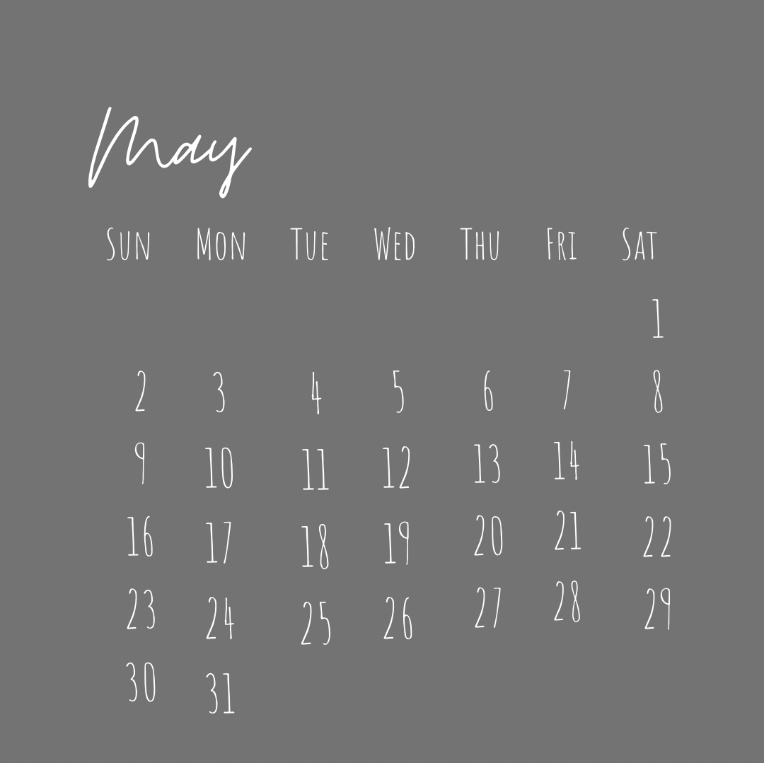 🔥 Download Simple Aesthetic Grey Calendar Widget by lauriecoleman