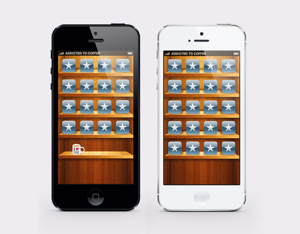 The iPhone Wallpaper Wooden Shelf Will As A Psd File