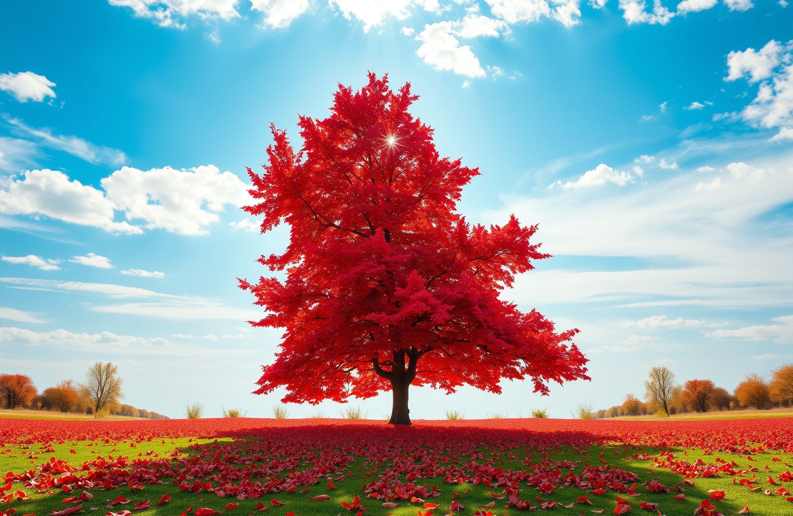 Red Tree Wallpaper