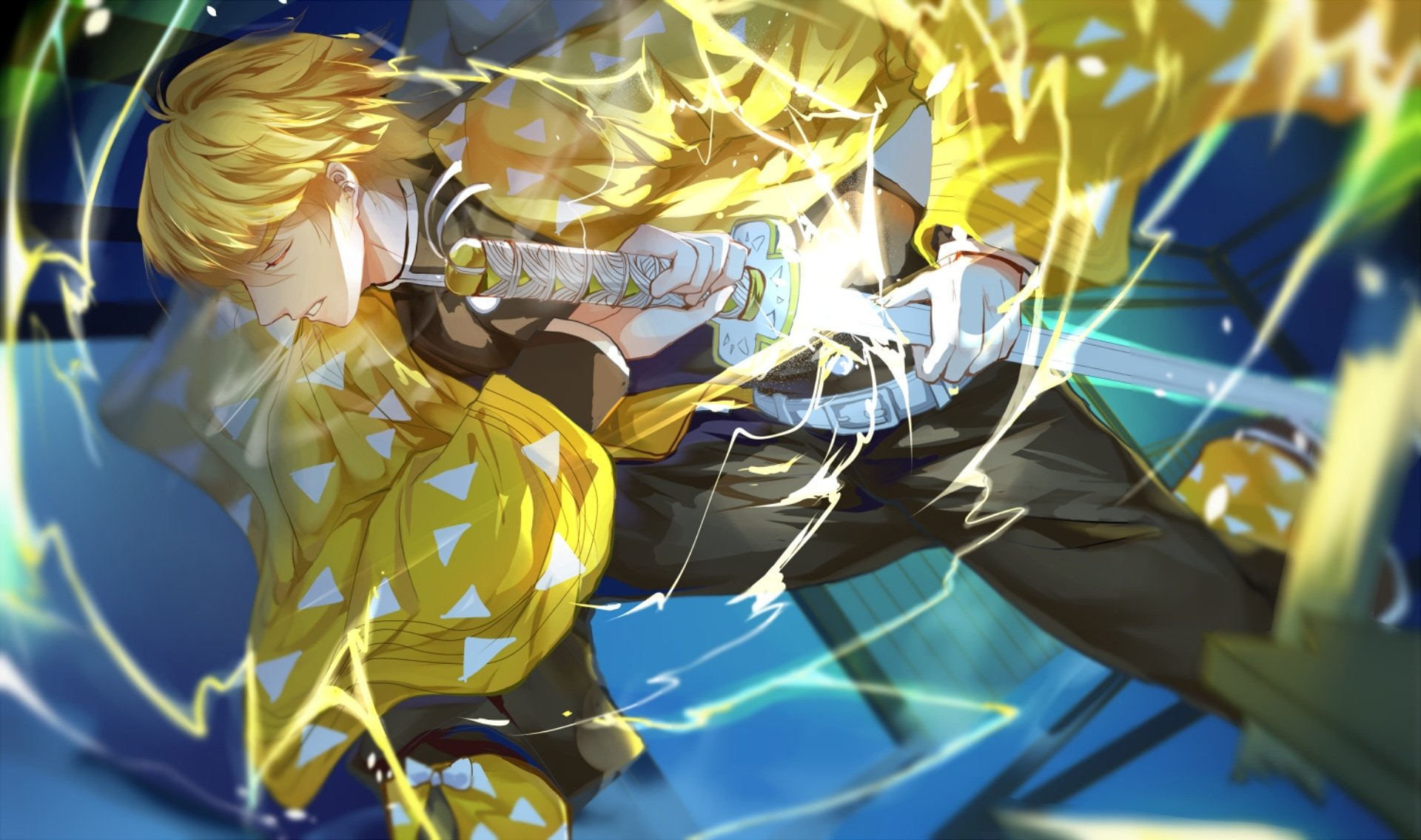 Zenitsu S Thunderous Strike Wallpaper