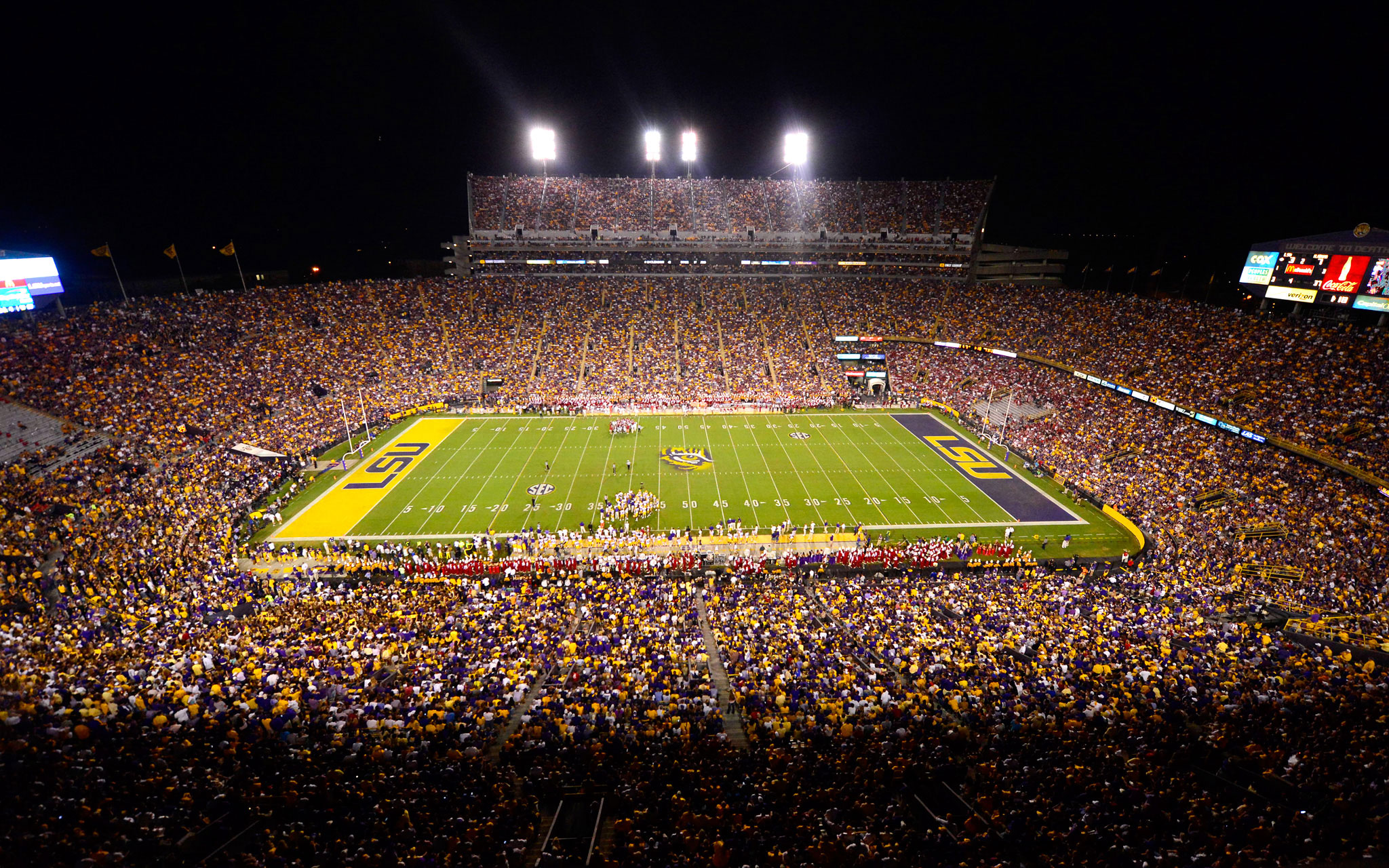 Showing Gallery For Lsu Football Stadium At Night