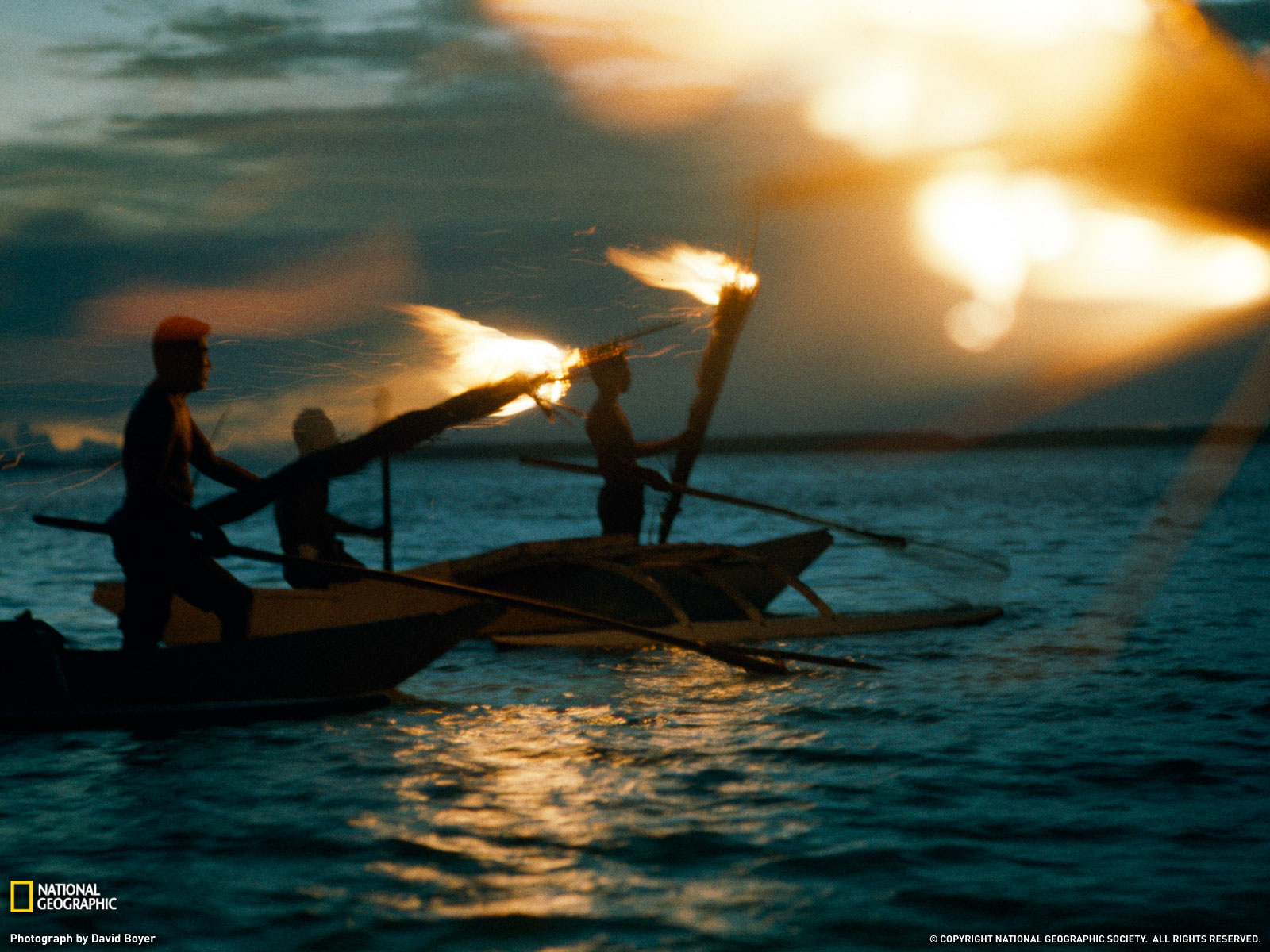 Micronesia Fishermen At Night Photo Of The Day Picture Photography