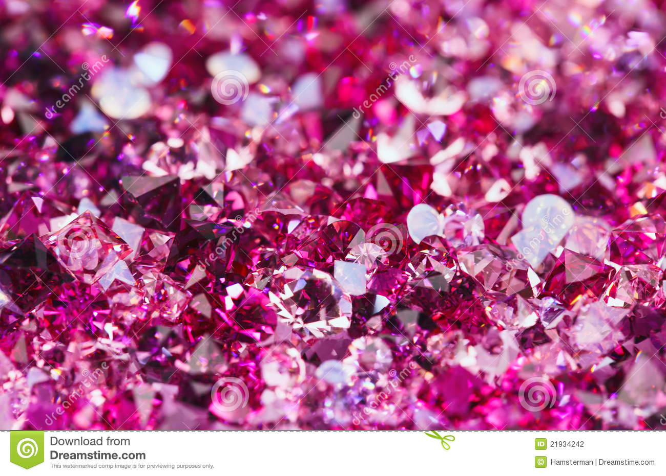 Pink Diamond Background Many Small Ruby Stones