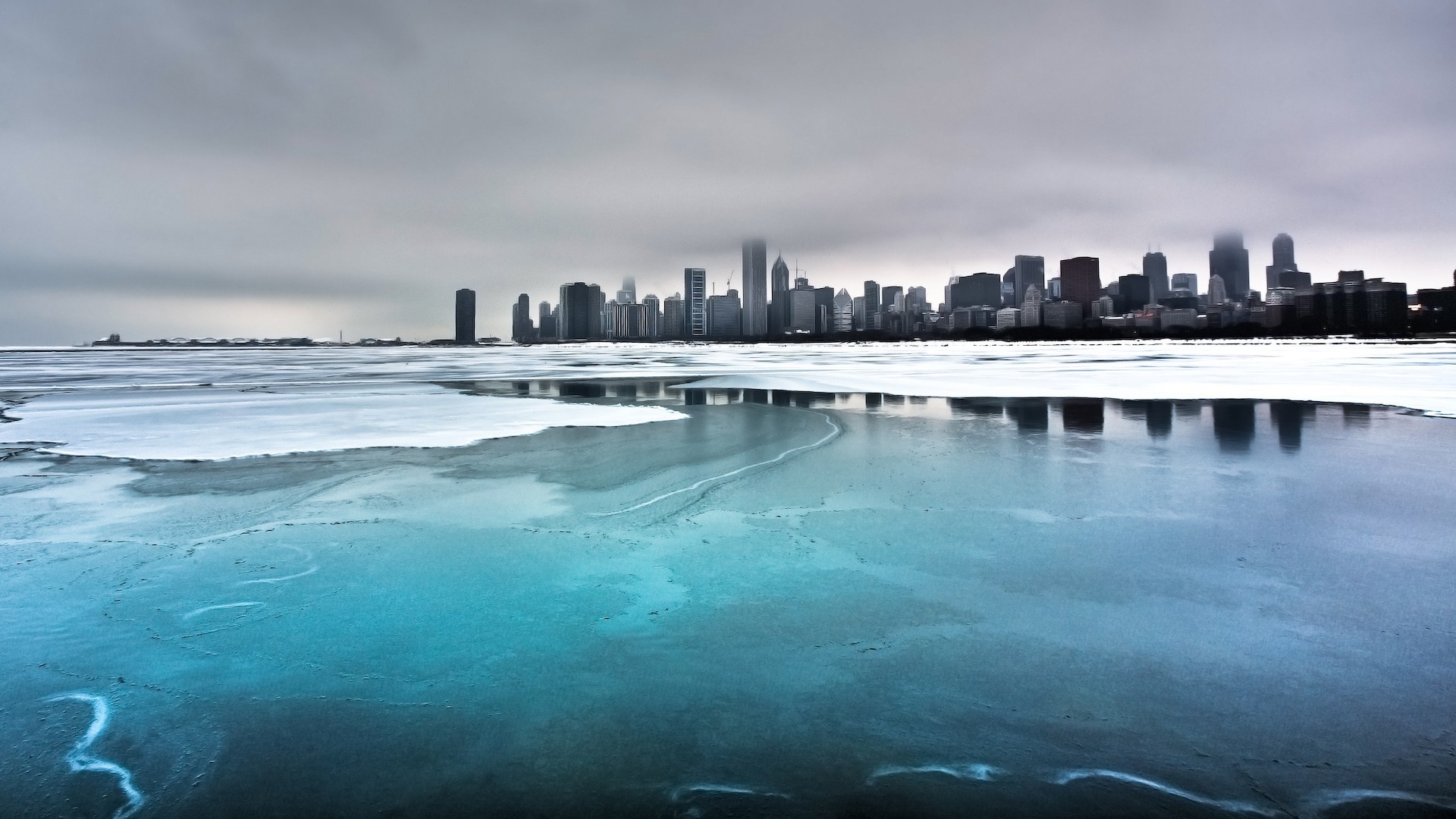 Chicago Winter Widescreen Wallpaper