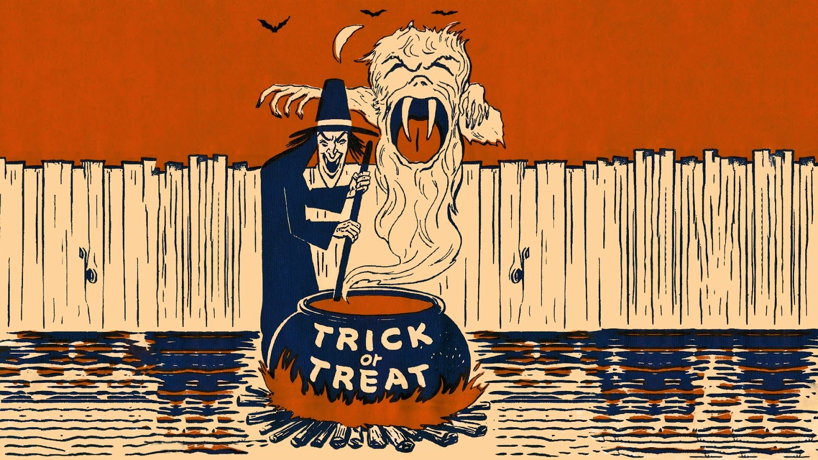 Neato Coolville Halloween Wallpaper Witch S Brew Of Trick Or