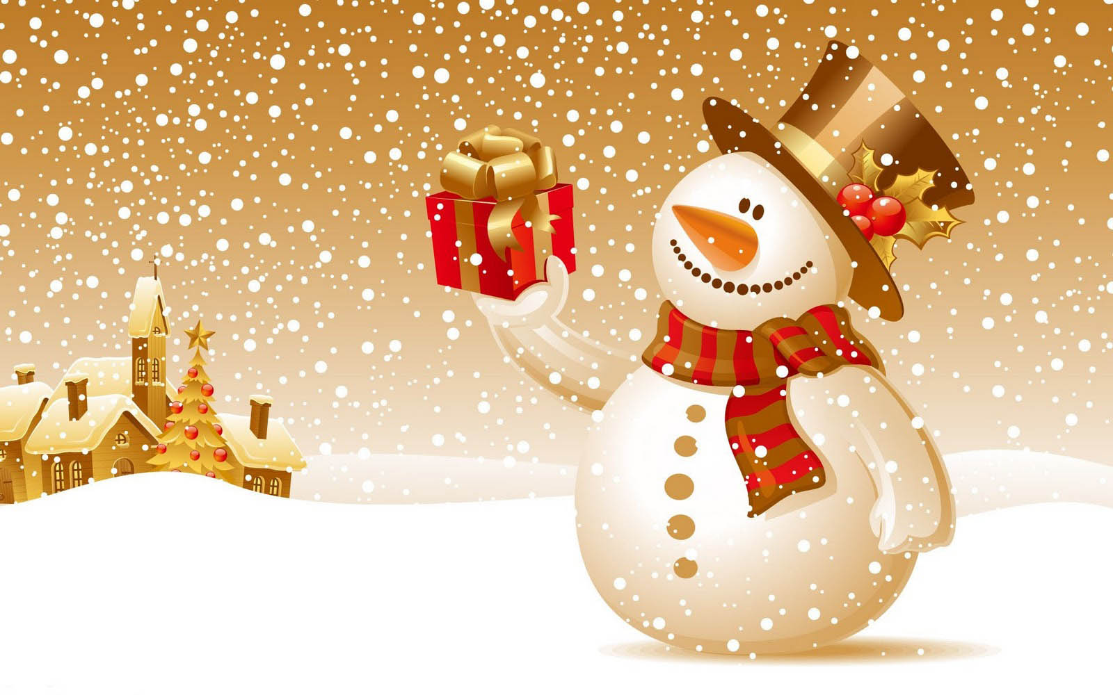 Snowman Background Wallpaper Desktop
