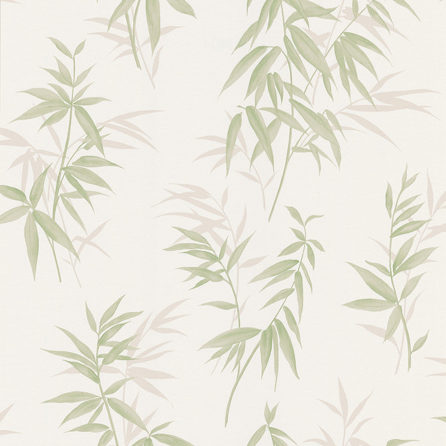 Bamboo Shoot Light Green Leaves Wallpaper Tropical By