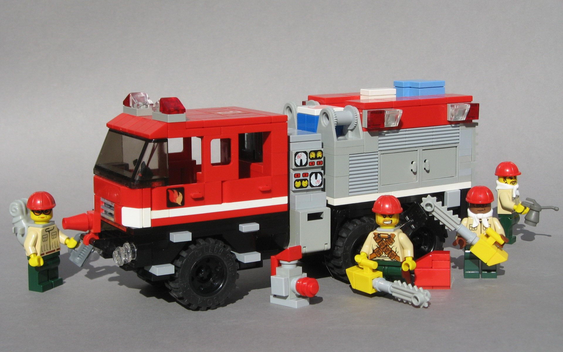 Lego Fire Truck Cute Wallpaper