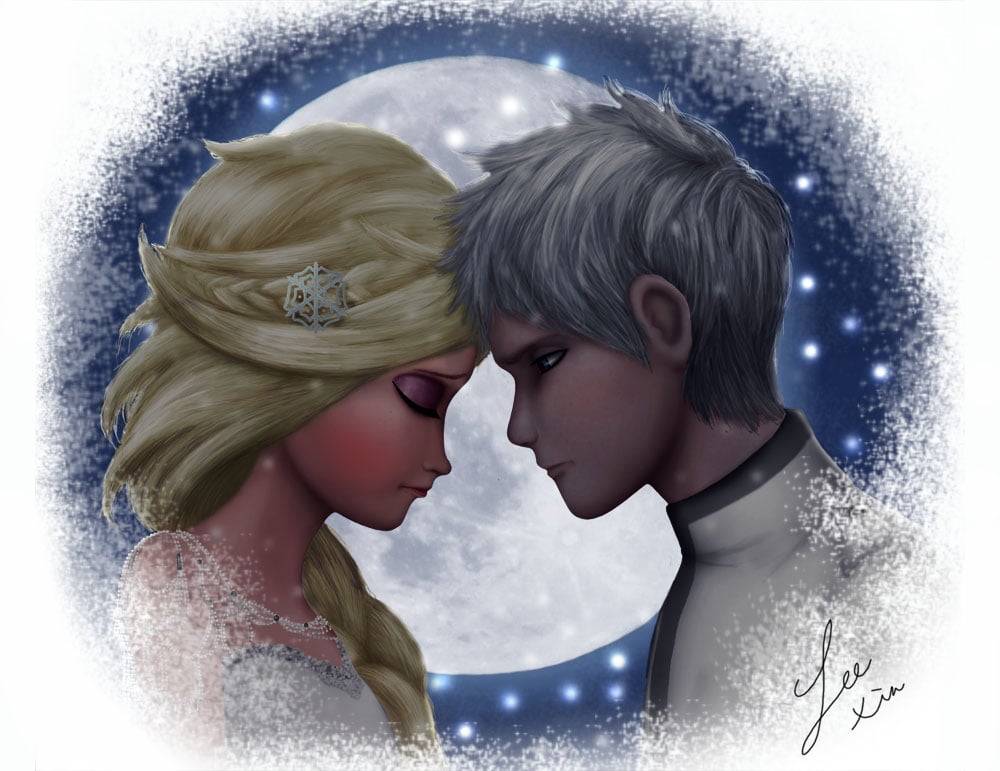 Jack Frost and Elsa by 531154865324 on