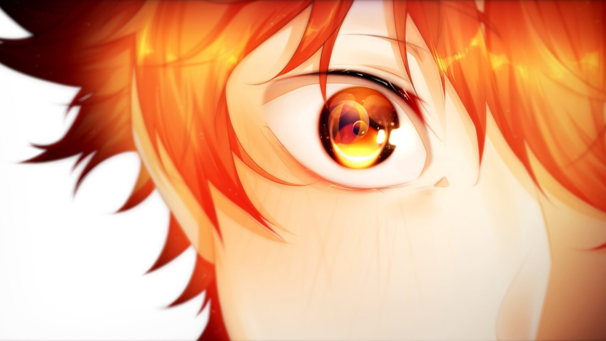 Haikyu Shoyo Hinata With Golden Yellow Eye Hd Anime Wallpaper
