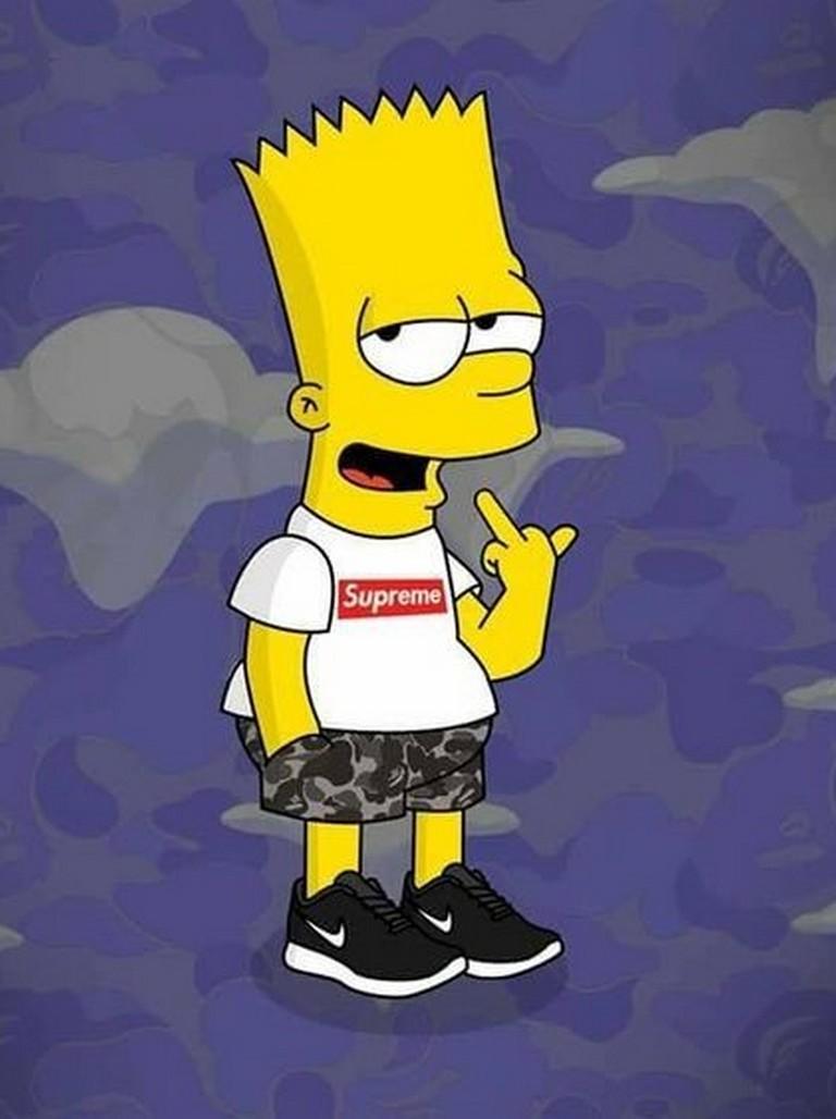 Supreme X Bart Simpson Wallpaper HD For Android Apk