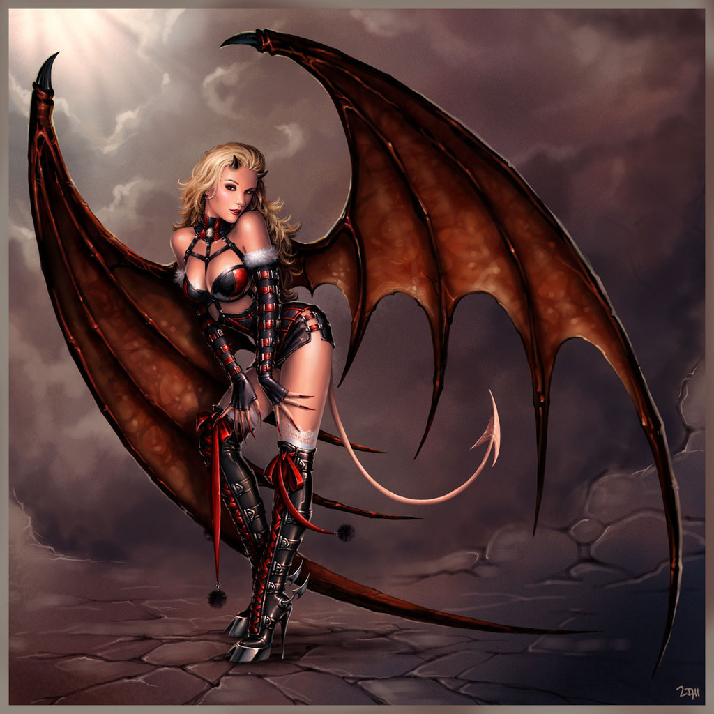 This Picture Of A Succubus Is Start But Tail And Horns Are Wrong