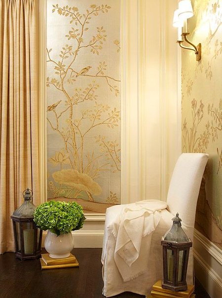  DZINE Home Decor Decorate bare walls with framed wallpaper panels 450x603