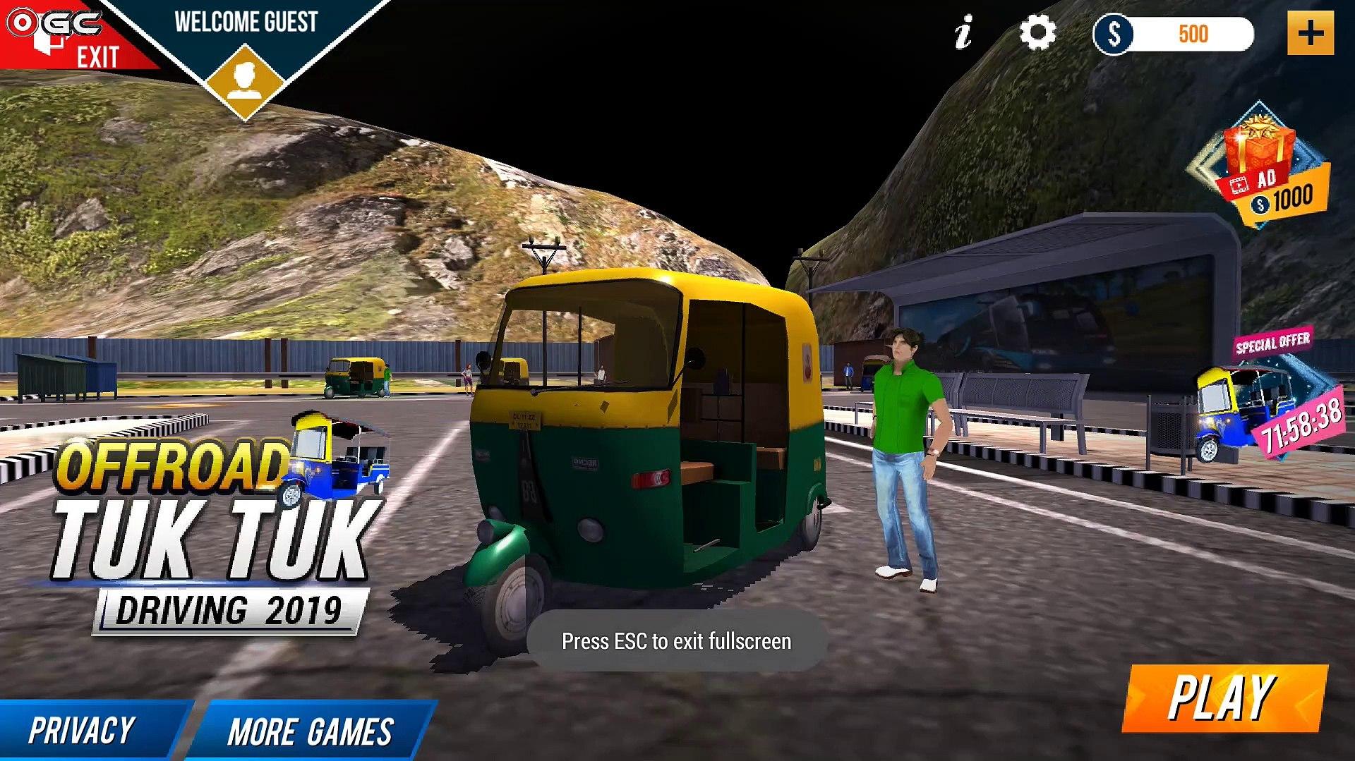 Offroad Tuk Tuk Driving Simulator 2019   Indian Rickshaw Auto