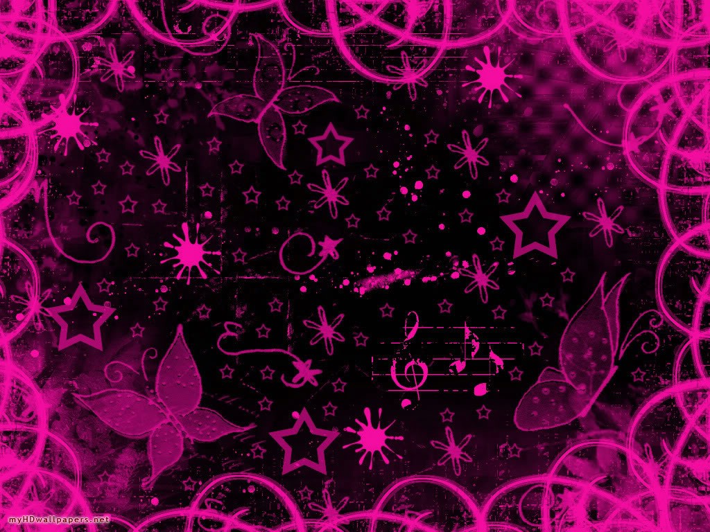 Pink Black Design Desktop Wallpaper HD And