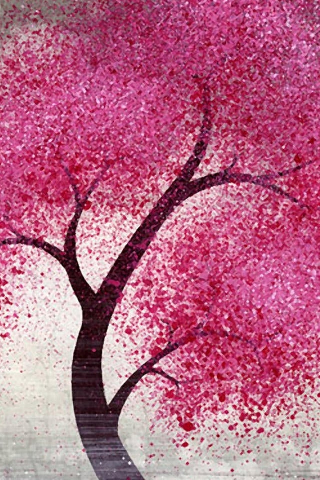 hd beautiful pink tree apple iphone wallpapers backgrounds 640x960