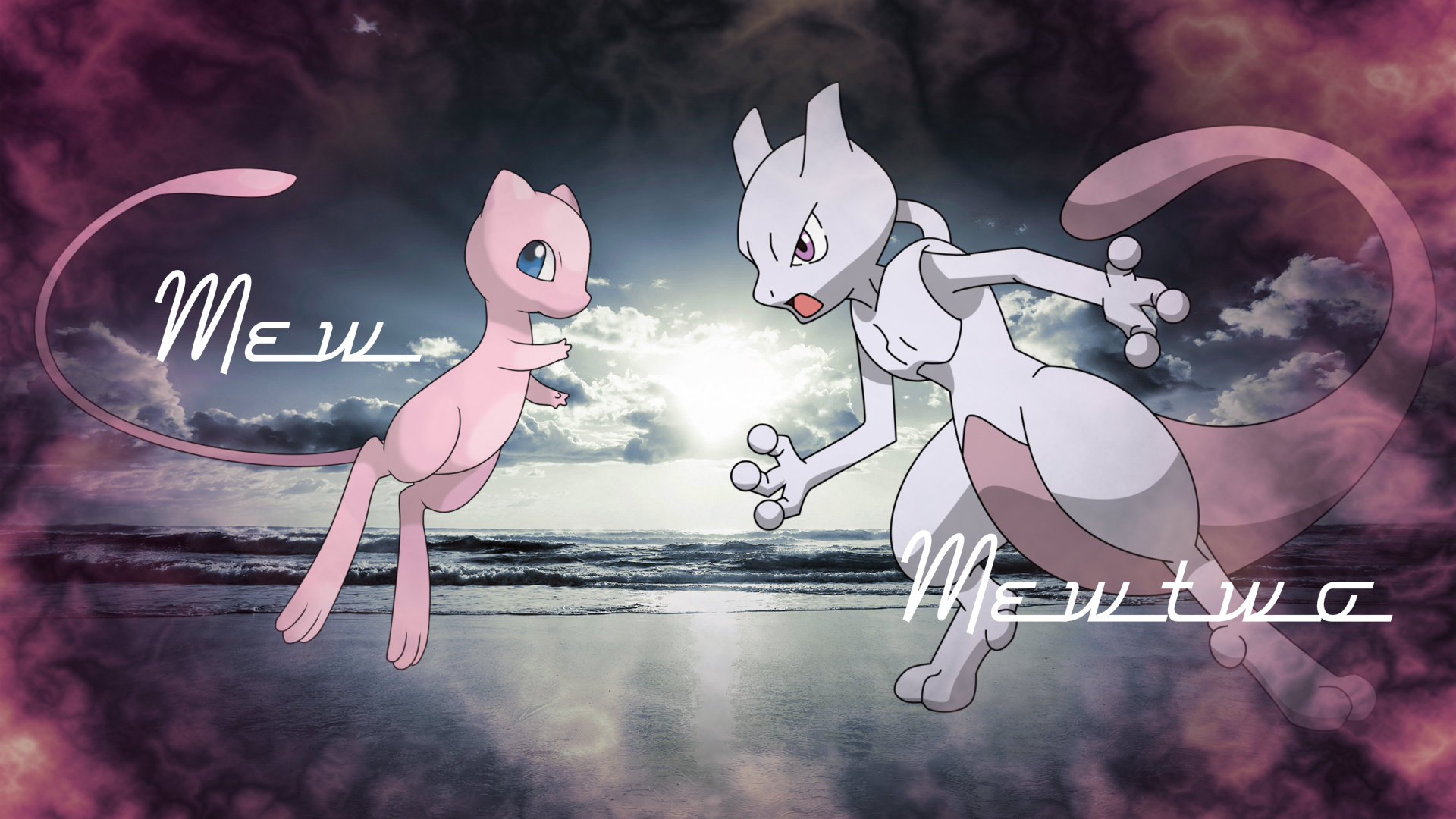 Displaying Image For Mew Vs Mewtwo Wallpaper