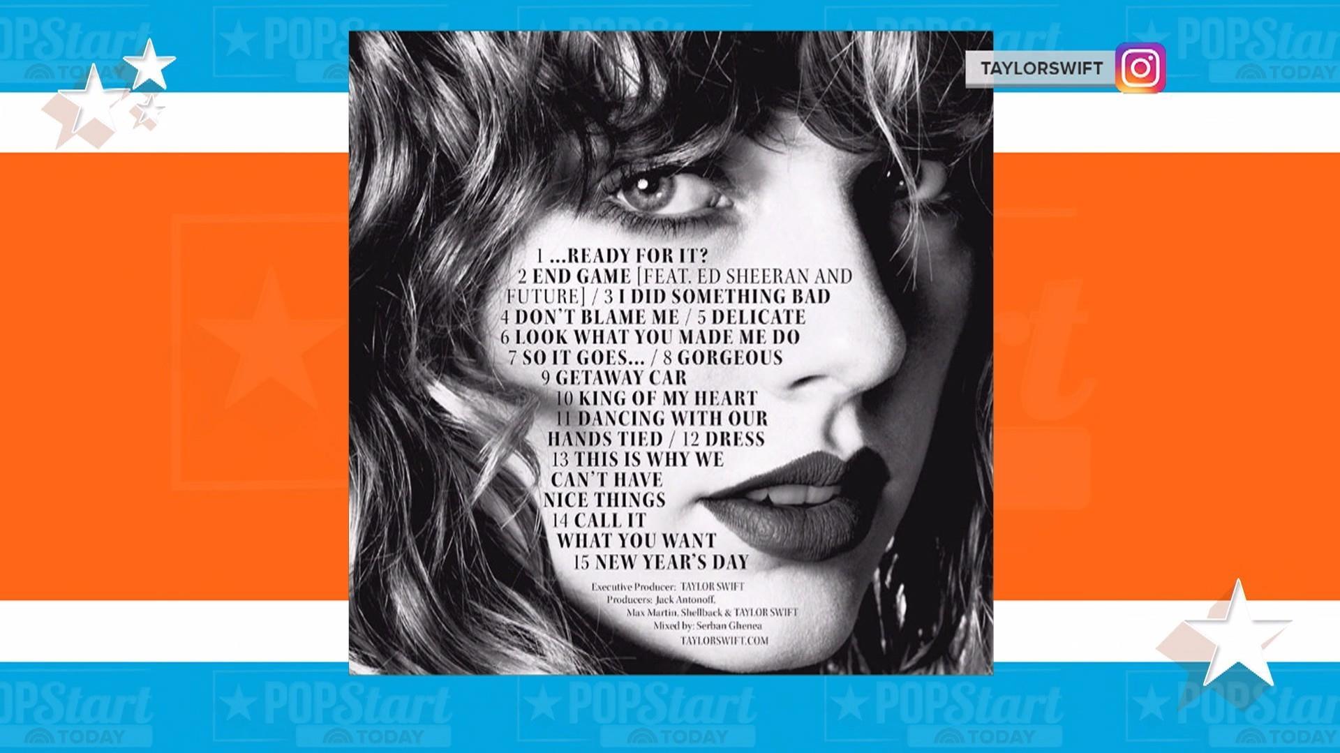 Taylor Swift Releases Track Listing Of Her New Album