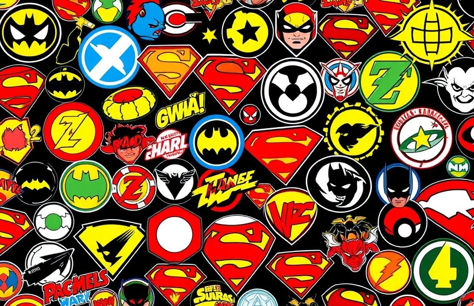 Superheroes Logos Wallpaper