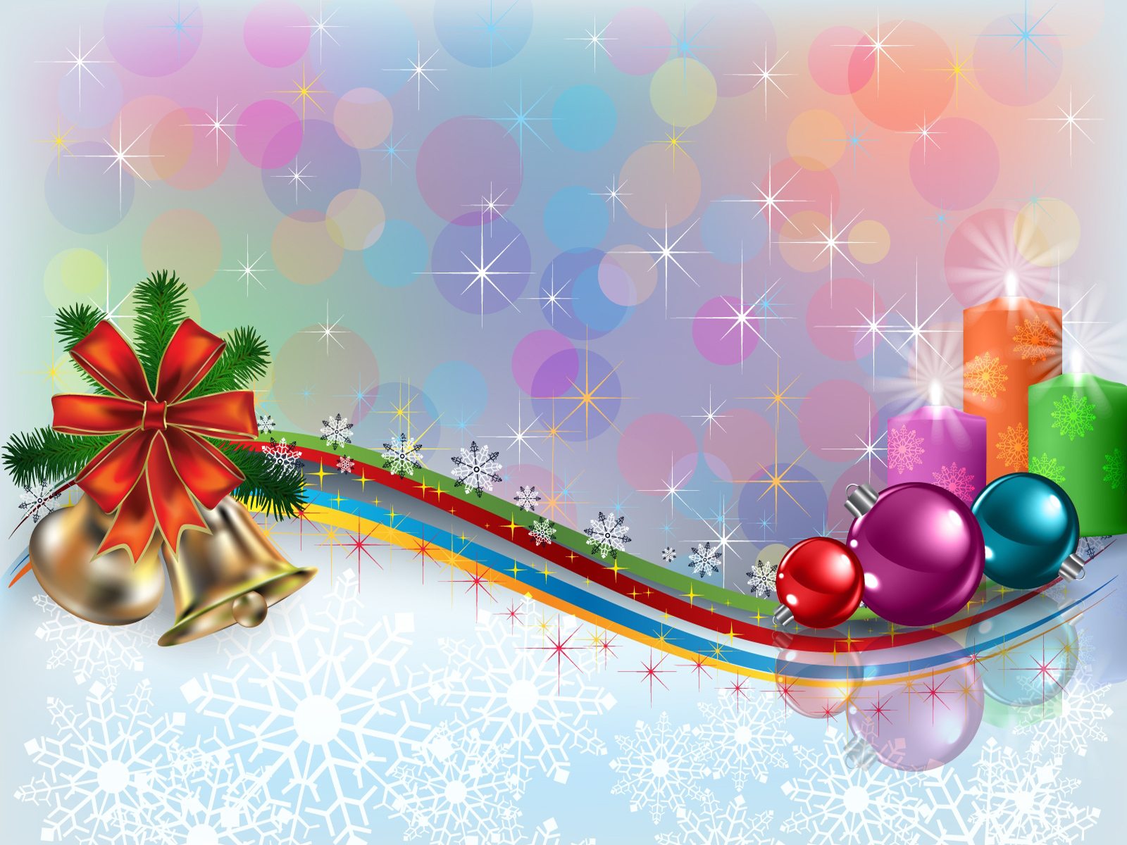 Free Beautiful Shiny Christmas Ornaments computer desktop wallpaper 1600x1200