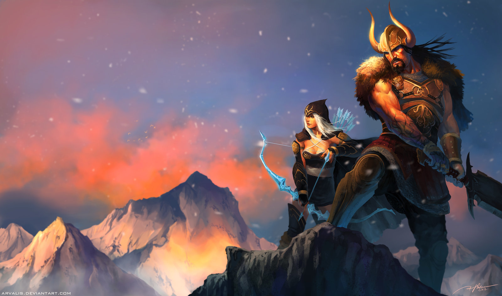 Tryndamere And Ashe League Of Legends Wallpaper