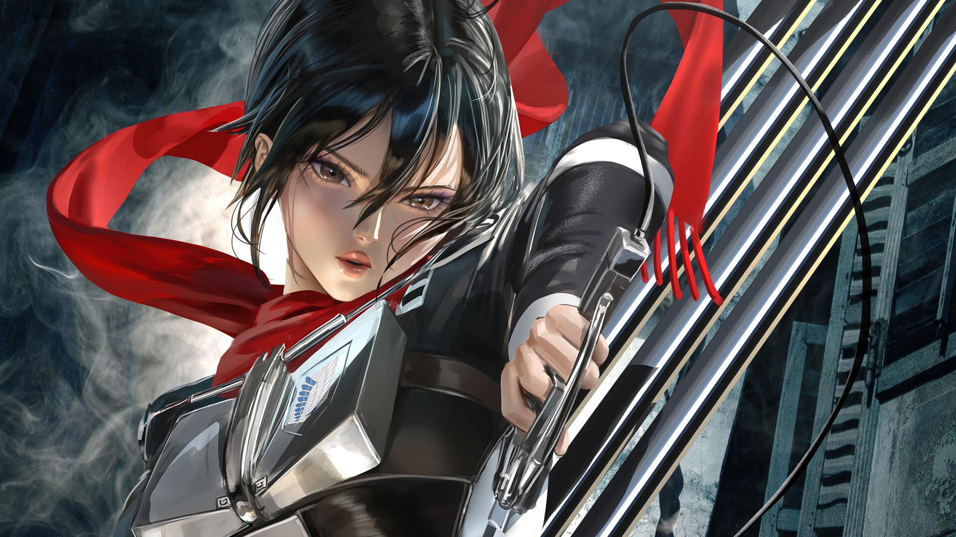 Mikasa Ackerman Attack On Titan 4k Phone iPhone Wallpaper 3411a
