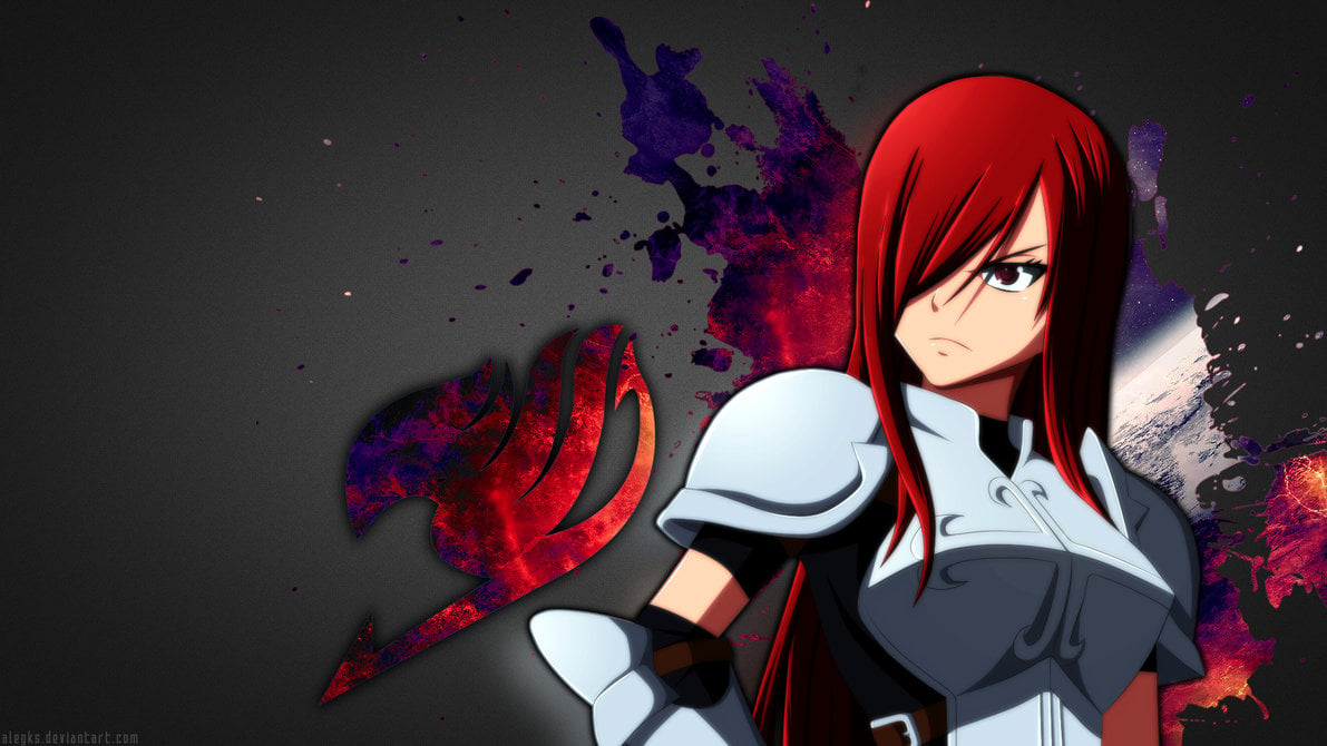 Erza Scarlet [Fairy Tail Wallpaper] by alegks on