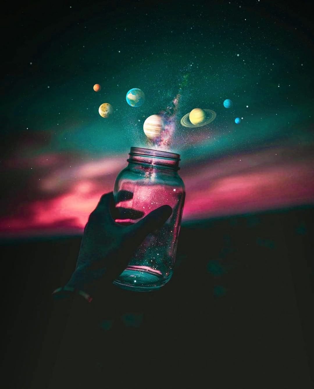 Everything Is Better In A Mason Jar Sky Galaxy