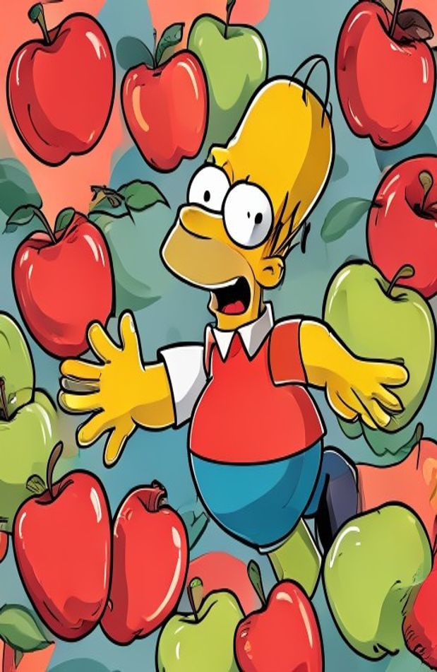Homer Simpson Apple Wallpaper