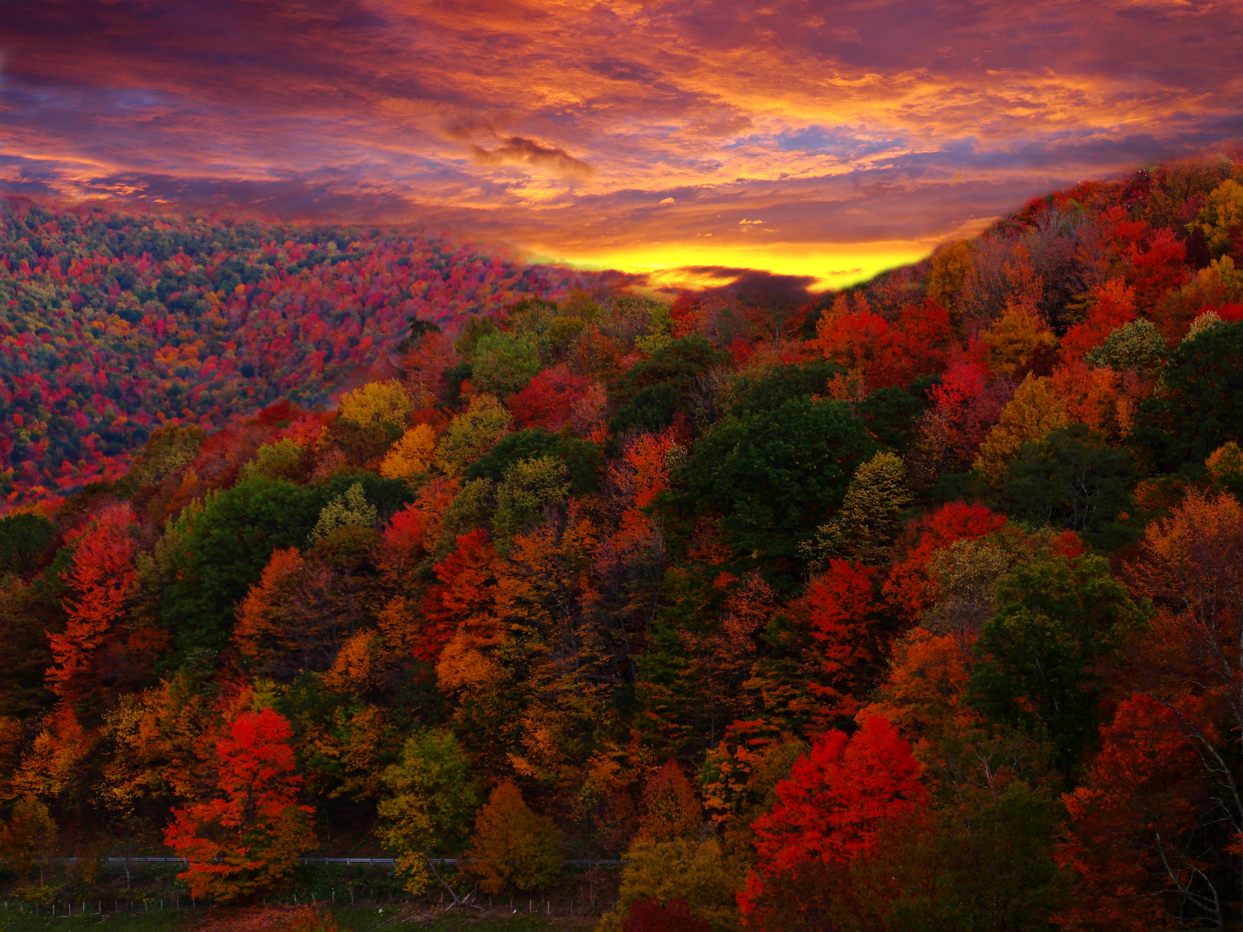 File Country Road Autumn Mountain Sunset Virginia Forestwander Jpg