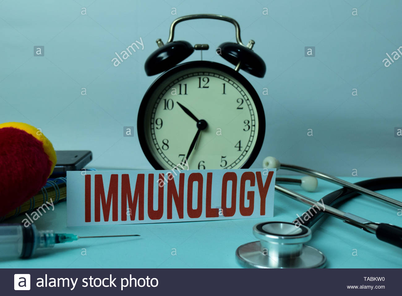 Immunology Planning On Background Of Working Table With Office