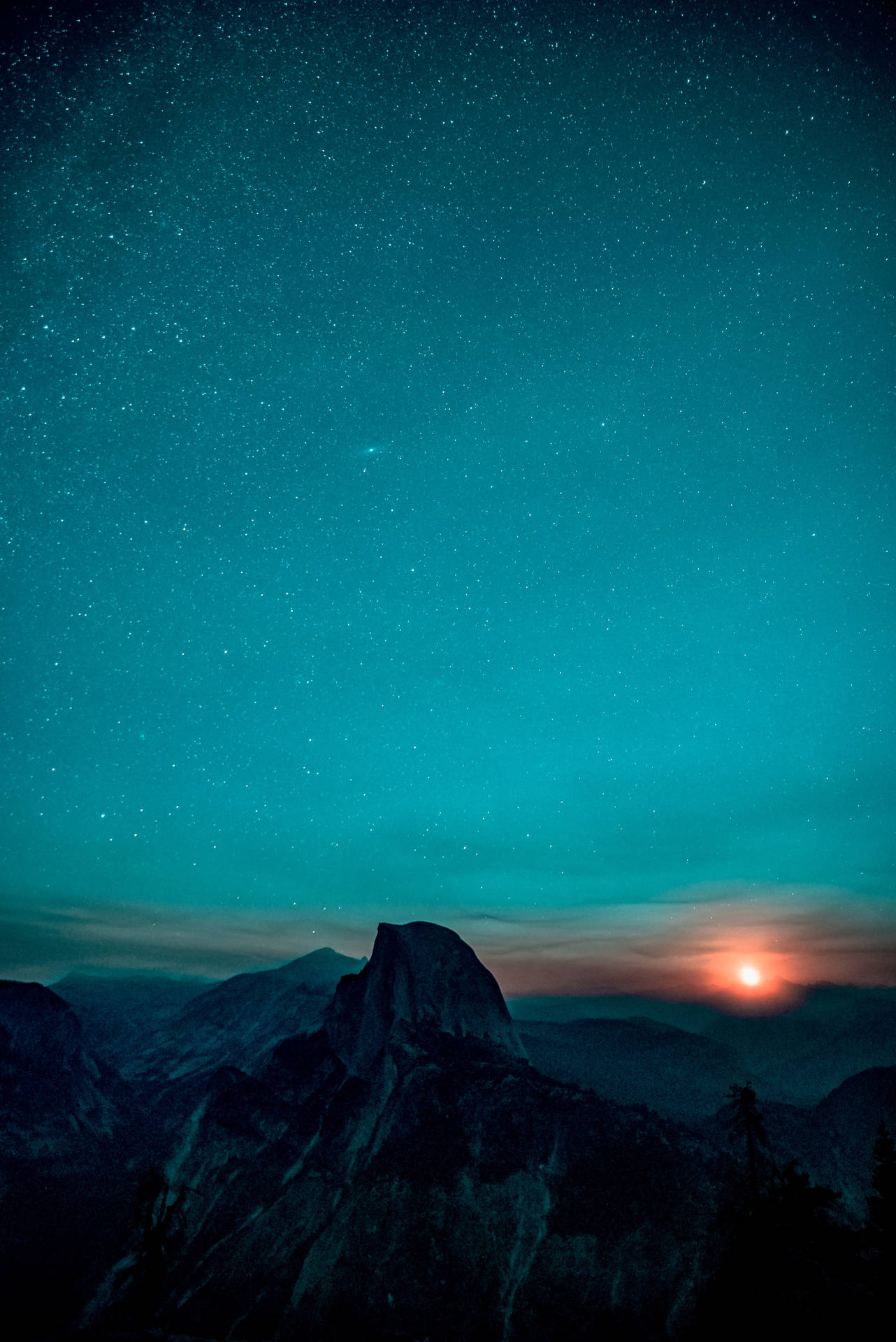 Yosemite Starry Blue Sunrise Rj3fe3066qqttk3b Wallpaper